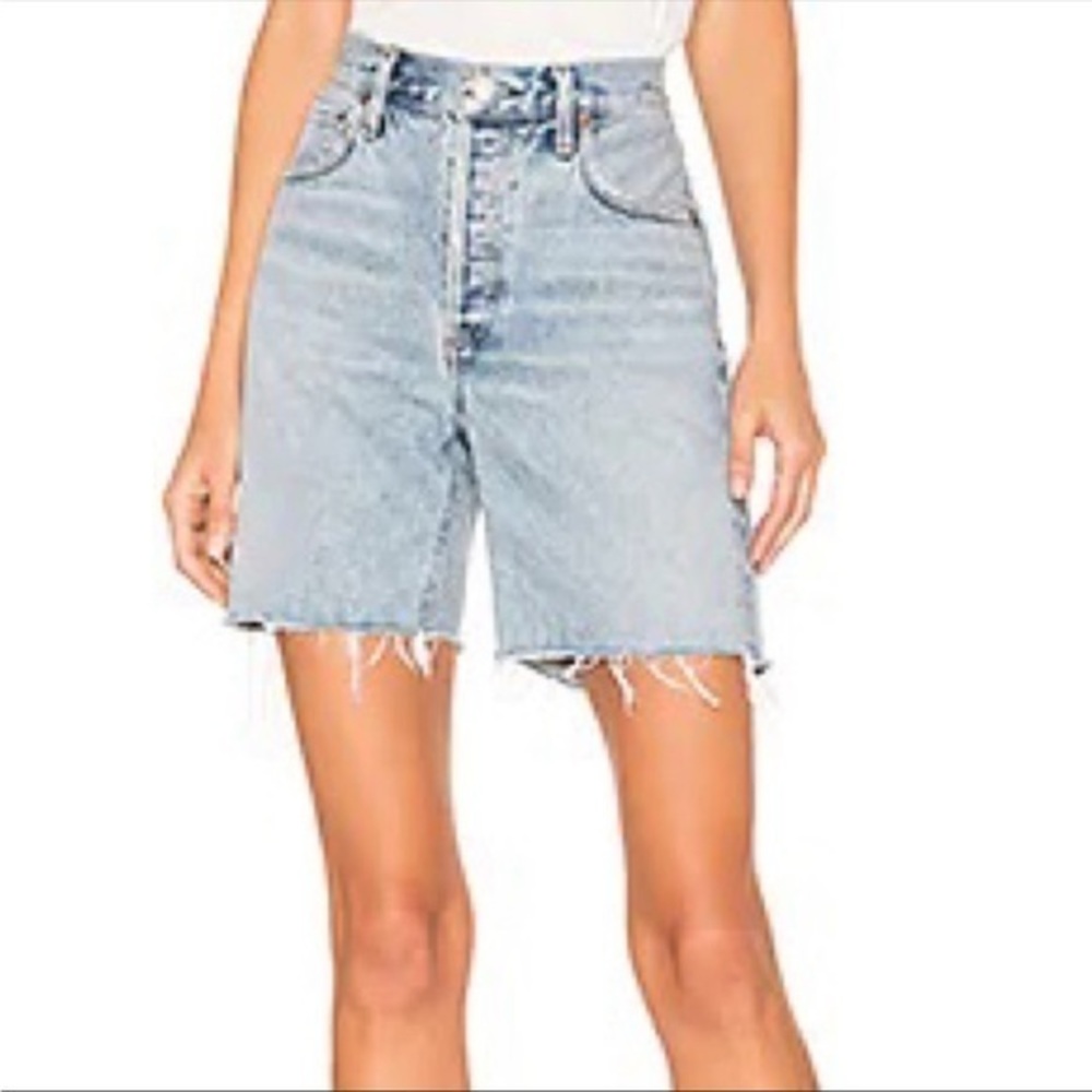 EUC AGOLDE Rumi mid length Bermuda shorts